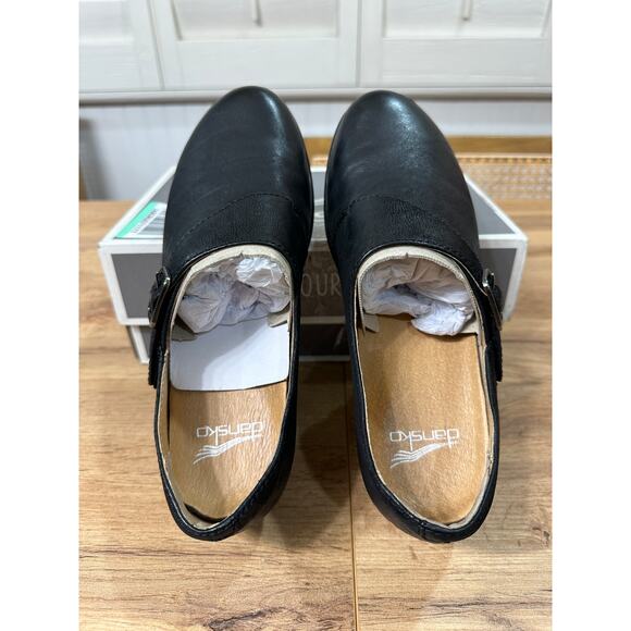Dansko Marisa Oxford Flats Black Nubuck Leather Size 6.5/7 US 37 EU Arch Support - Picture 10 of 15